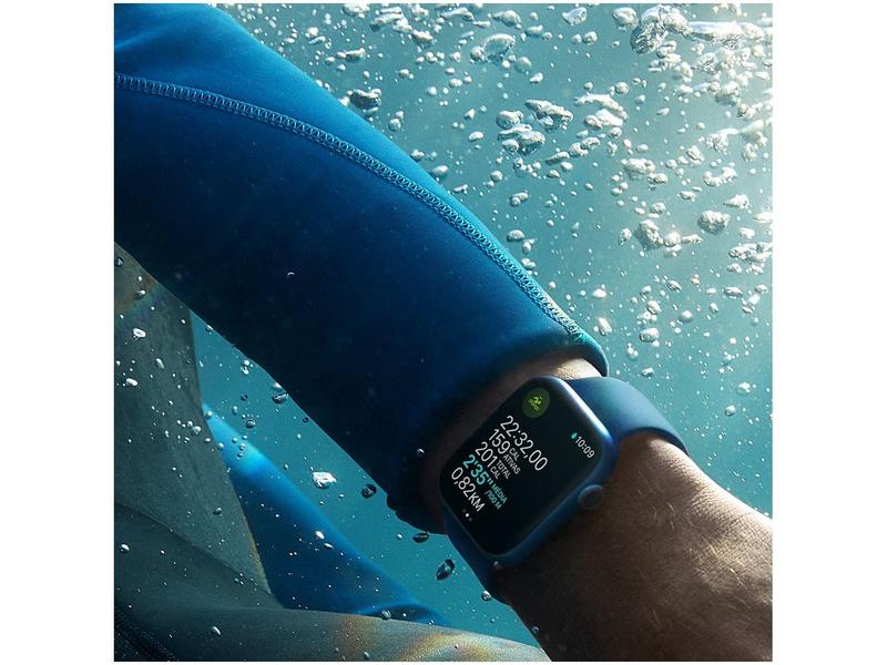 Apple Watch Series 7 45mm GPS + Cellular Azul - Alumínio Pulseira